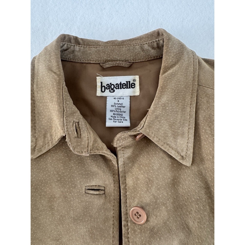 Vintage Bagatelle 100% Suede jacket In Tan/ Size Small Men's